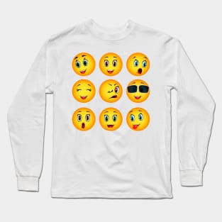 Cute emojies Long Sleeve T-Shirt